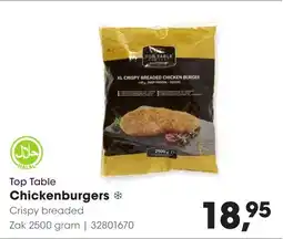 Hanos Top Table Chickenburgers aanbieding