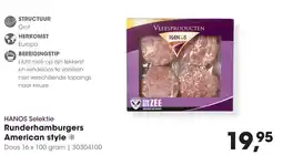 Hanos Hanos Selektie Runderhamburgers American style aanbieding