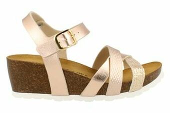 Cosmos Comfort Sandaal Op Sleehak Dames - Rosegold