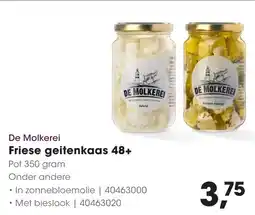 Hanos De Molkerei Friese geitenkaas 48+ aanbieding