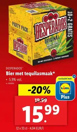 Lidl Bier met tequilasmaak aanbieding