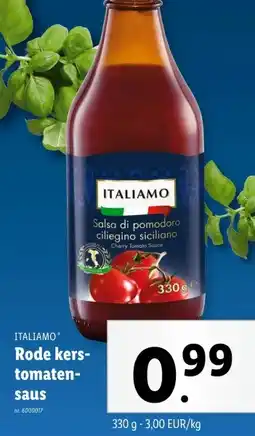 Lidl Rode kers- tomaten- saus aanbieding