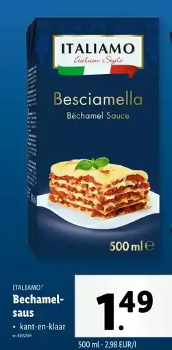 Lidl ITALIAMO Bechamel- saus aanbieding