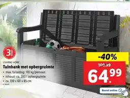 Tuinbank met opbergruimte