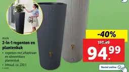 2-in-1 regenton en plantenbak