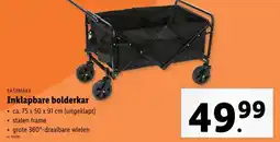 Lidl Inklapbare bolderkar aanbieding