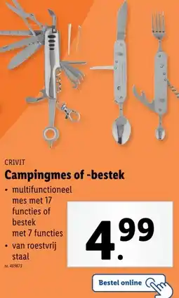 Lidl Campingmes of -bestek aanbieding