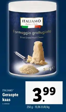 Lidl Geraspte kaas aanbieding