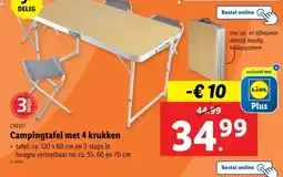 Lidl Campingtafel met 4 krukken aanbieding