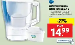 Lidl Waterfilter Aluna, totale inhoud 2,4 L aanbieding