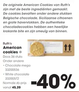 Hanos Ruth's American cookies aanbieding