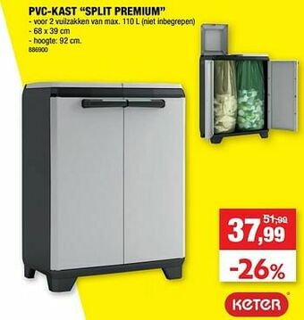 Hubo Pvc-kast split premium aanbieding