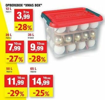 Hubo Opbergbox xmas box aanbieding