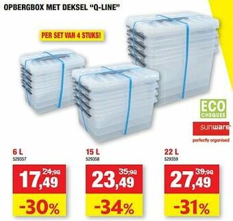 Hubo Opbergbox met deksel q-line aanbieding