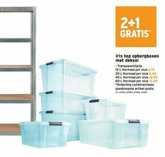 GAMMA Iris top opbergboxen met deksel aanbieding