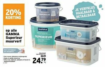 GAMMA Gamma superieur muurverf aanbieding