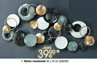 Cora Metalen muurdecoratie aanbieding