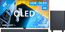 Coolblue Philips 48OLED809 - Ambilight (2024) + JBL Bar 500 Noir aanbieding