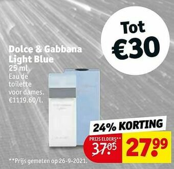 Kruidvat Dolce + gabbana light blue edt aanbieding