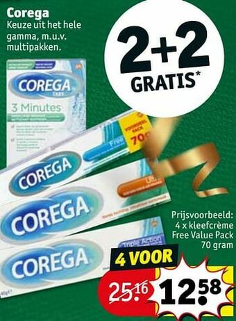 Kruidvat Kleefcrème free value pack aanbieding