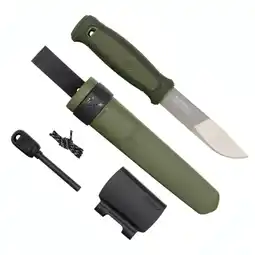 Decathlon Survivalmes Kansbol Kit met polymer schede - Groen aanbieding