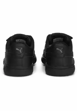 Decathlon Smash 3.0 leren V sneakers voor kinderen PUMA Black Shadow Gray aanbieding
