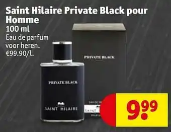Kruidvat Saint hilaire private black pour homme edp aanbieding