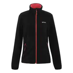 Decathlon Dames Floreo IV Full Zip Fleece Jas (Zwart/Perzikbloei) aanbieding