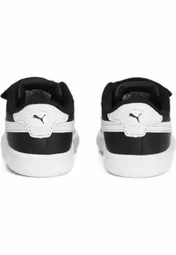 Decathlon Smash 3.0 leren V sneakers voor baby’s PUMA Black White aanbieding