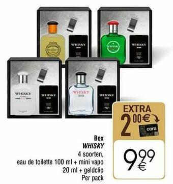 Cora Box whisky aanbieding