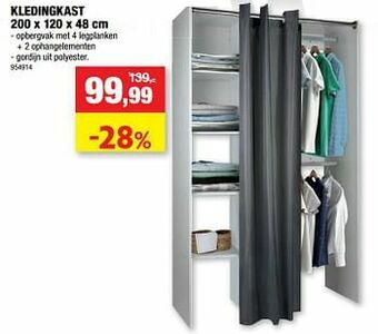 Hubo Kledingkast aanbieding
