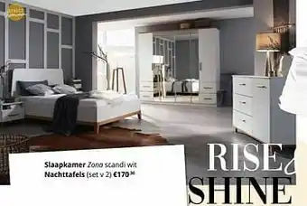 Slaapkamer zona scandi wit nachttafels