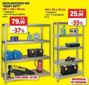 Hubo Gegalvaniseerd rek heavy duty aanbieding
