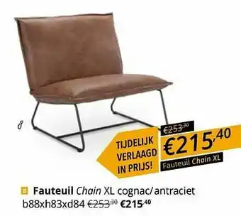 YGO Fauteuil chain xl aanbieding