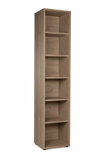 Boekenrek BIZZY - Eik/zwart Hout