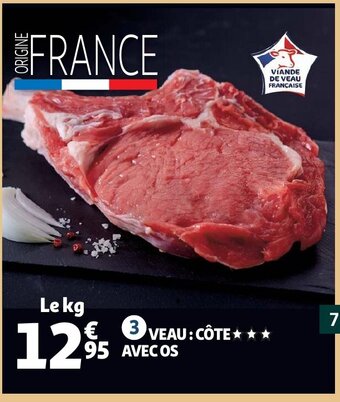 Auchan Veau : Cote Avec Os aanbieding