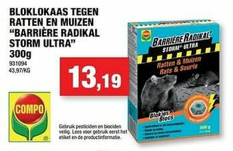 Hubo Bloklokaas tegen ratten en muizen barrière radikal storm ultra aanbieding