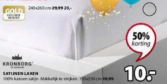 Jysk Satijnen Laken aanbieding