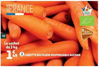 Auchan Carotte Bio Filiere Responsable Auchan aanbieding