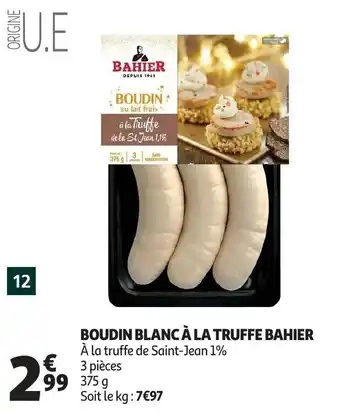 Auchan Boudin Blanc A La Truffe Bahier aanbieding