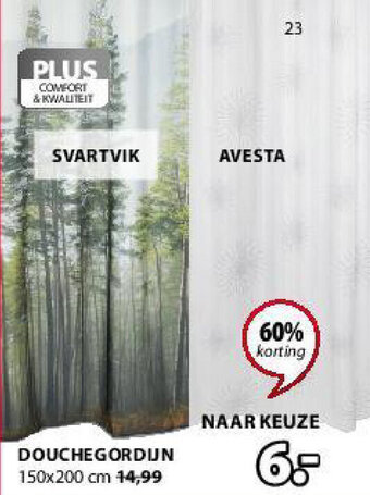 Jysk Douchegordijn aanbieding