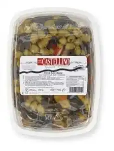 Hanos Castellino Olijven mix met paprika aanbieding