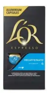 Hanos L'or espresso koffiecapsules decaffeinato aanbieding
