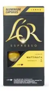 Hanos L'or espresso koffiecapsules lungo mattinata aanbieding