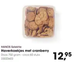 Hanos selektie haverkoekjes met cranberry