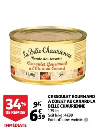 Auchan Cassoulet Gourmand A L'Oie Et Au Canard La Belle Chaurienne aanbieding