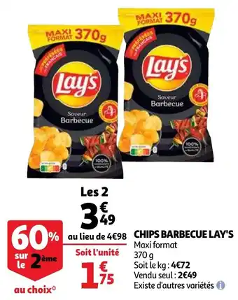 Auchan Chips Barbecue Lay's aanbieding
