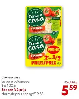 OKay Come a casa lasagne bolognese 2 x 400 g aanbieding