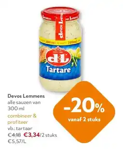 OKay Devos Lemmens alle sauzen van 300 ml aanbieding