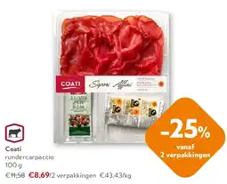OKay Coati rundercarpaccio 100 g aanbieding